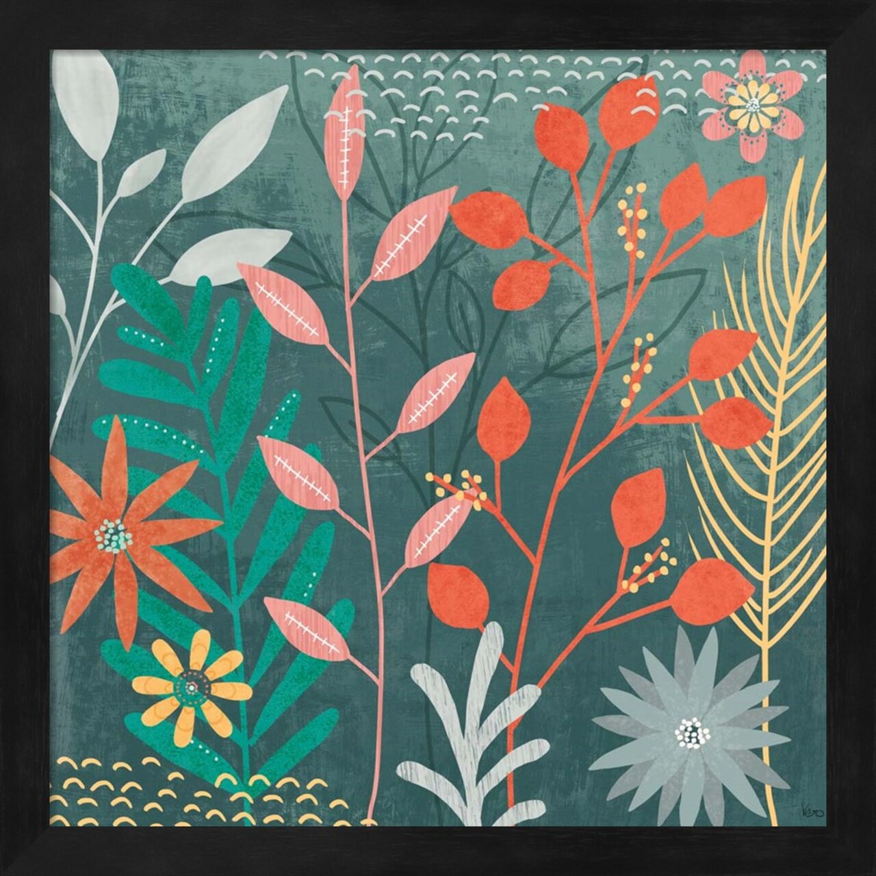 Fresh Petals II by Veronique Charron 13" x 13" Framed Wall Art